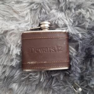 Dewars 12 leather flask